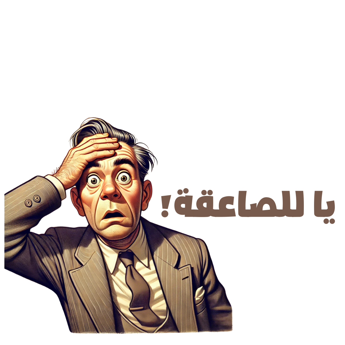 Shocking Moment Sticker Funny Old Egyptian Meme (Youssef Wahba) Sticker