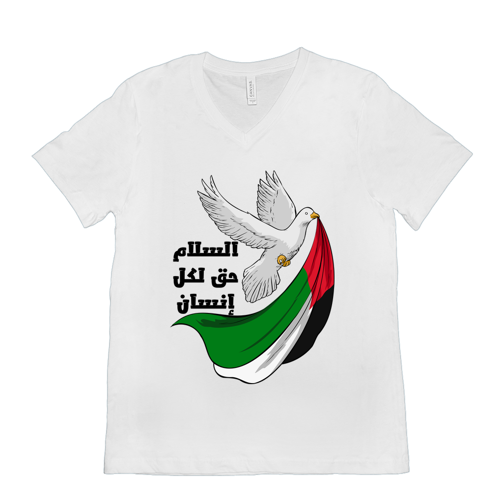 Palestine T-Shirt - Peace is a Right for Every Human - السلام حق لكل إنسان T-Shirts