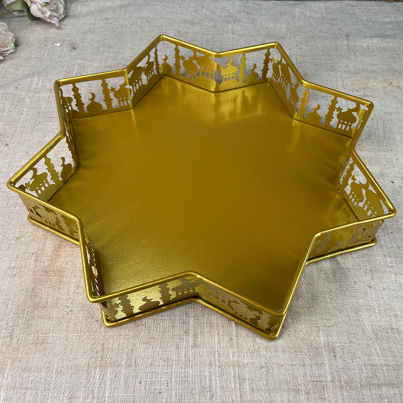 European-style Dessert Table Two-tier Ramadan Iron Castle Tray - Arabic Vibes by Rolla