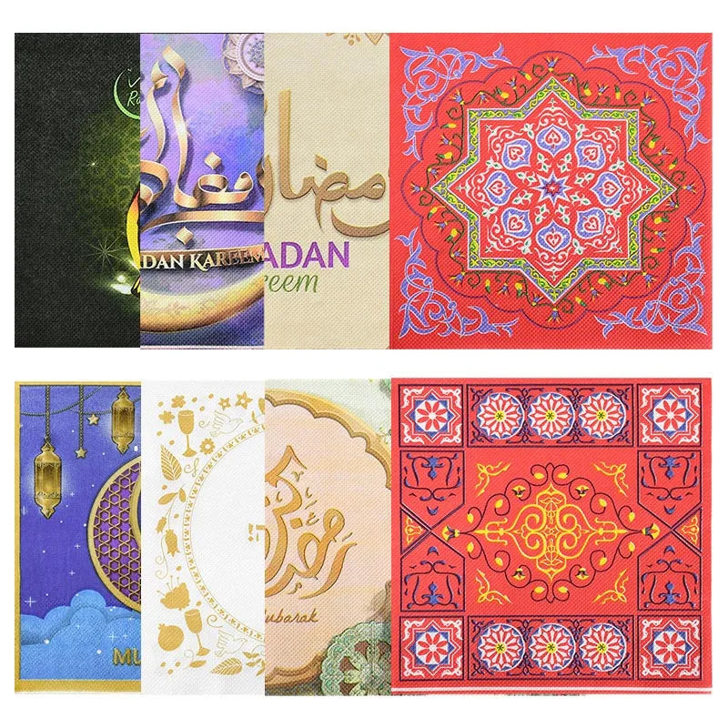 Elegant Eid Mubarak Napkins – Perfect for Ramadan & Eid Table Decor - Arabic Vibes by Rolla