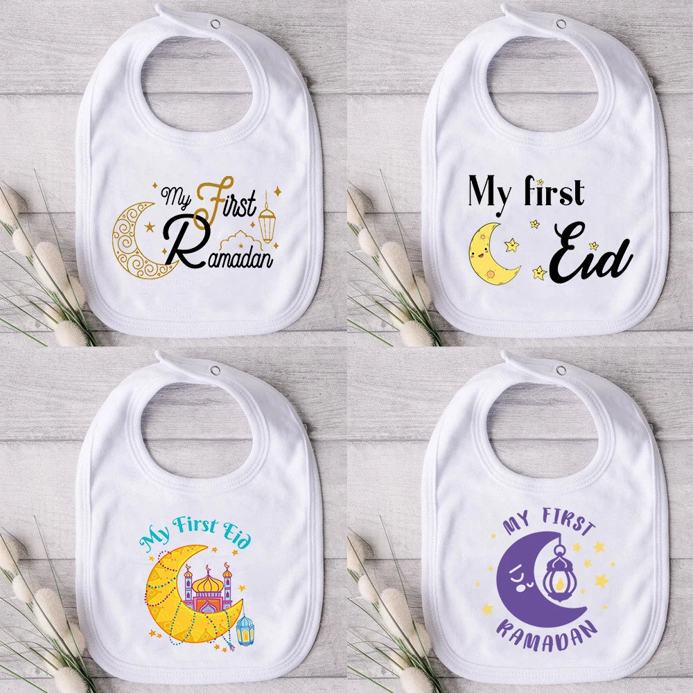 My First Eid & Ramadan Baby Bib – Adorable Keepsake for Boys & Girls - Arabic Vibes by Rolla