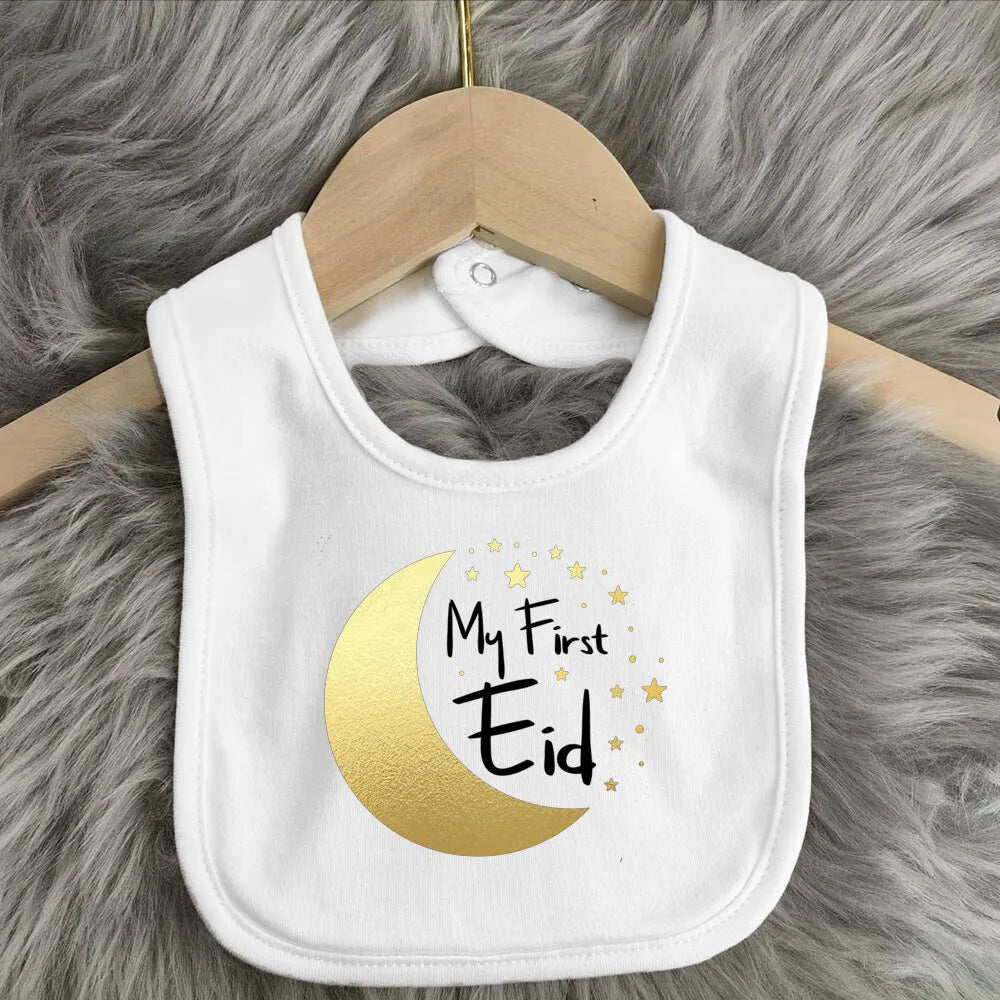 My First Eid & Ramadan Baby Bib – Adorable Keepsake for Boys & Girls - Arabic Vibes by Rolla