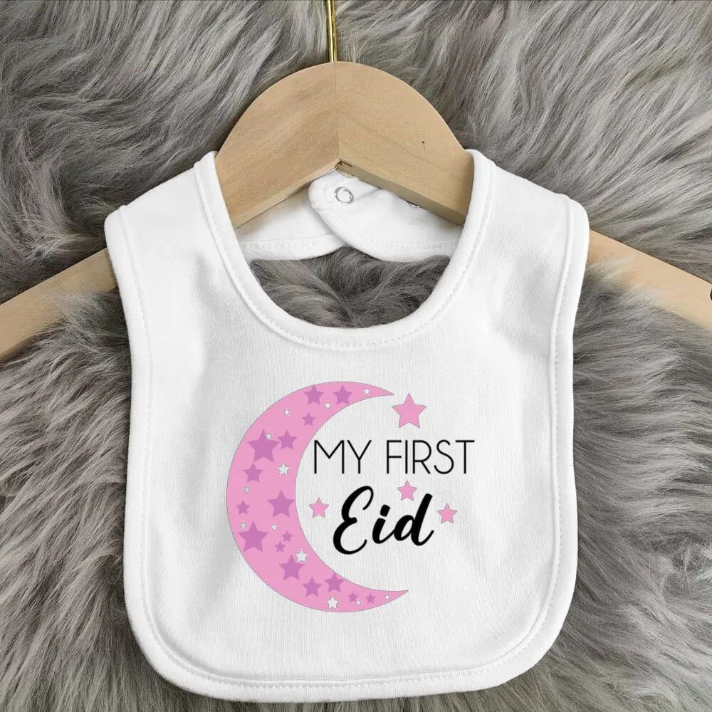 My First Eid & Ramadan Baby Bib – Adorable Keepsake for Boys & Girls - Arabic Vibes by Rolla