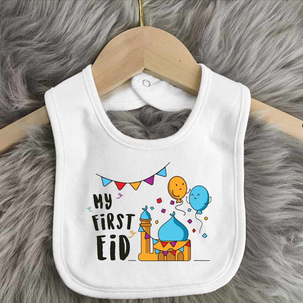 My First Eid & Ramadan Baby Bib – Adorable Keepsake for Boys & Girls - Arabic Vibes by Rolla