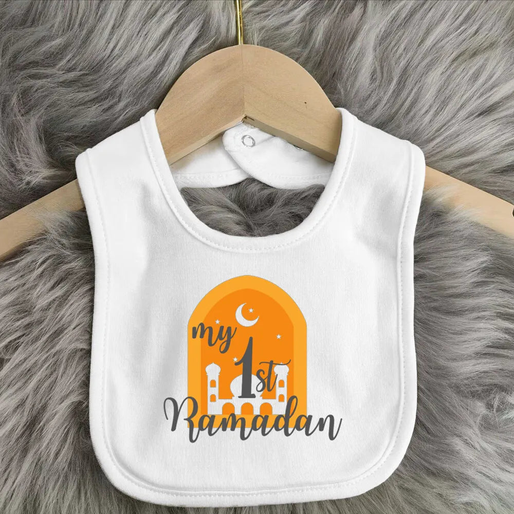 My First Eid & Ramadan Baby Bib – Adorable Keepsake for Boys & Girls - Arabic Vibes by Rolla