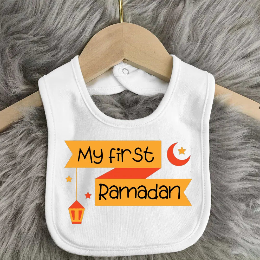 My First Eid & Ramadan Baby Bib – Adorable Keepsake for Boys & Girls - Arabic Vibes by Rolla