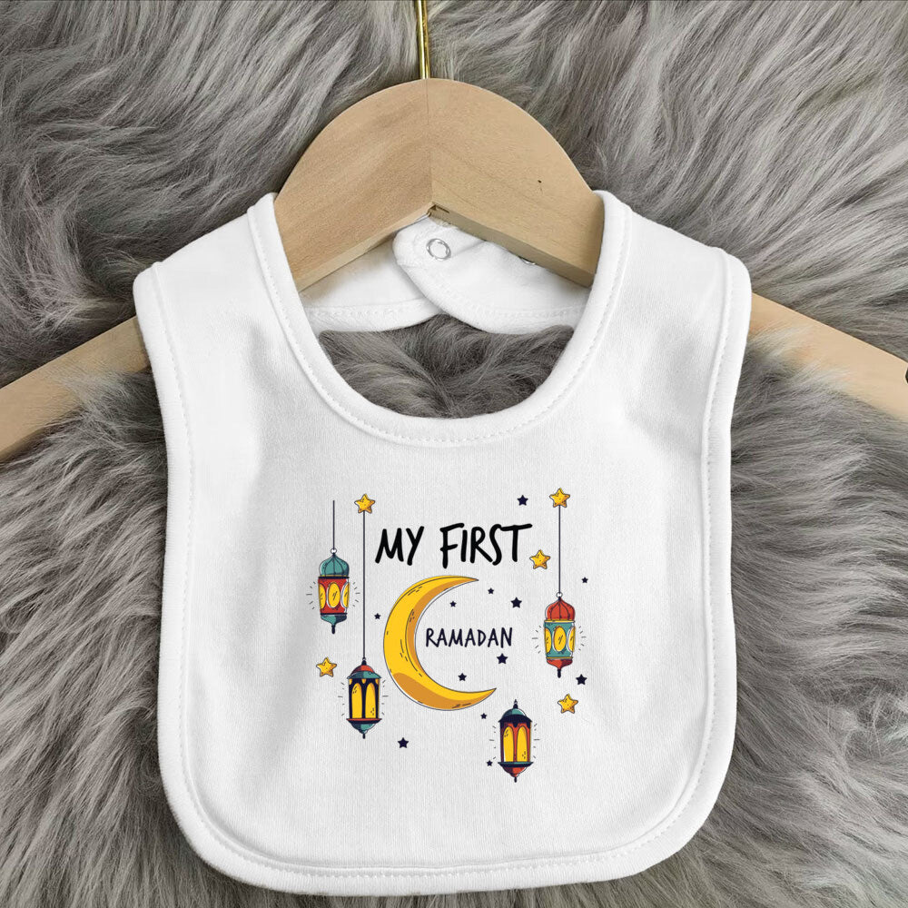 My First Eid & Ramadan Baby Bib – Adorable Keepsake for Boys & Girls - Arabic Vibes by Rolla