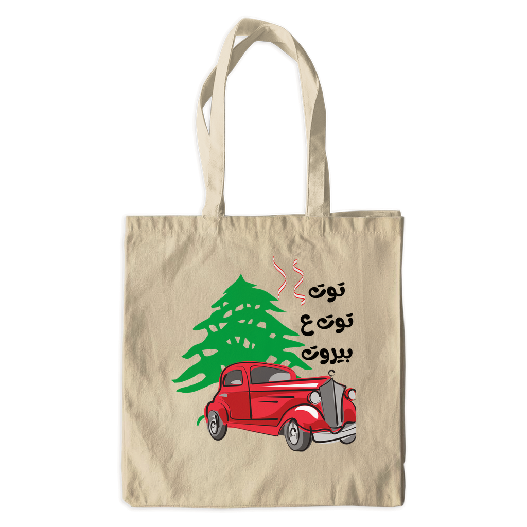 Canvas Tote Bags - توت توت عبيروت - Arabic Vibes by Rolla