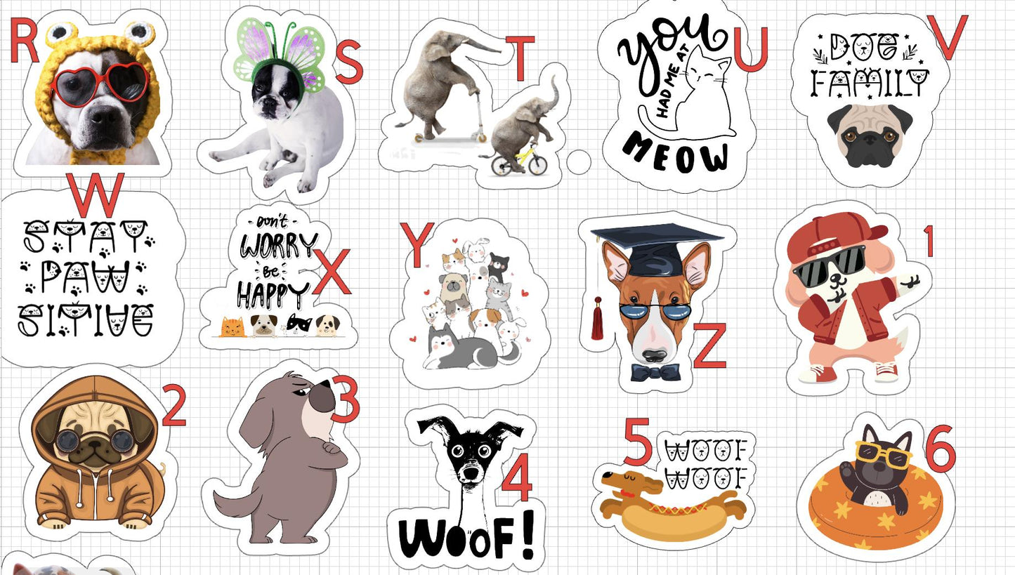 Paw-some Funny Animal Stickers for Dog & Cat Lovers - Arabic Vibes by Rolla