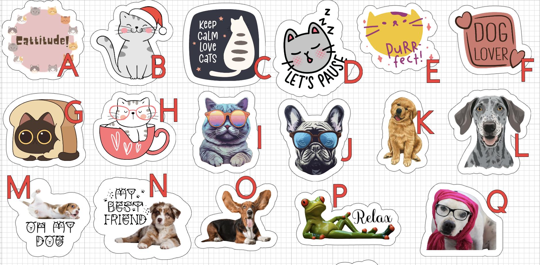 Paw-some Funny Animal Stickers for Dog & Cat Lovers - Arabic Vibes by Rolla