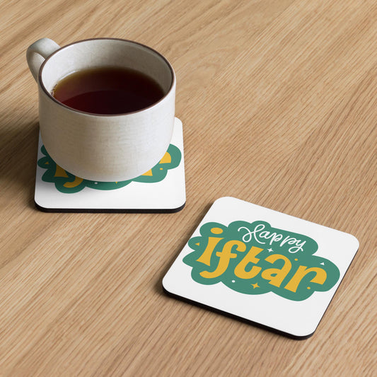 Happy Iftar Celebration Design | Cork-back coaster - Arabic Vibes by Rolla