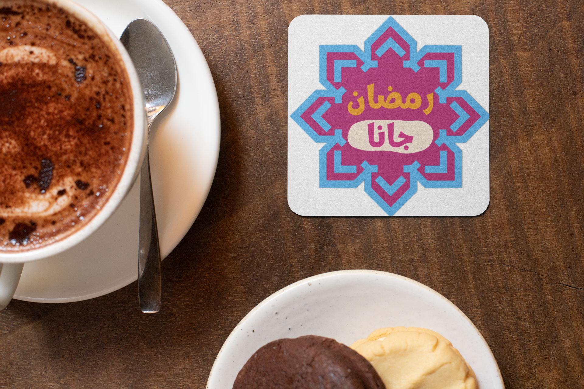 Ramadan Jana (Festive Design) | Cork-back coaster - Arabic Vibes by Rolla