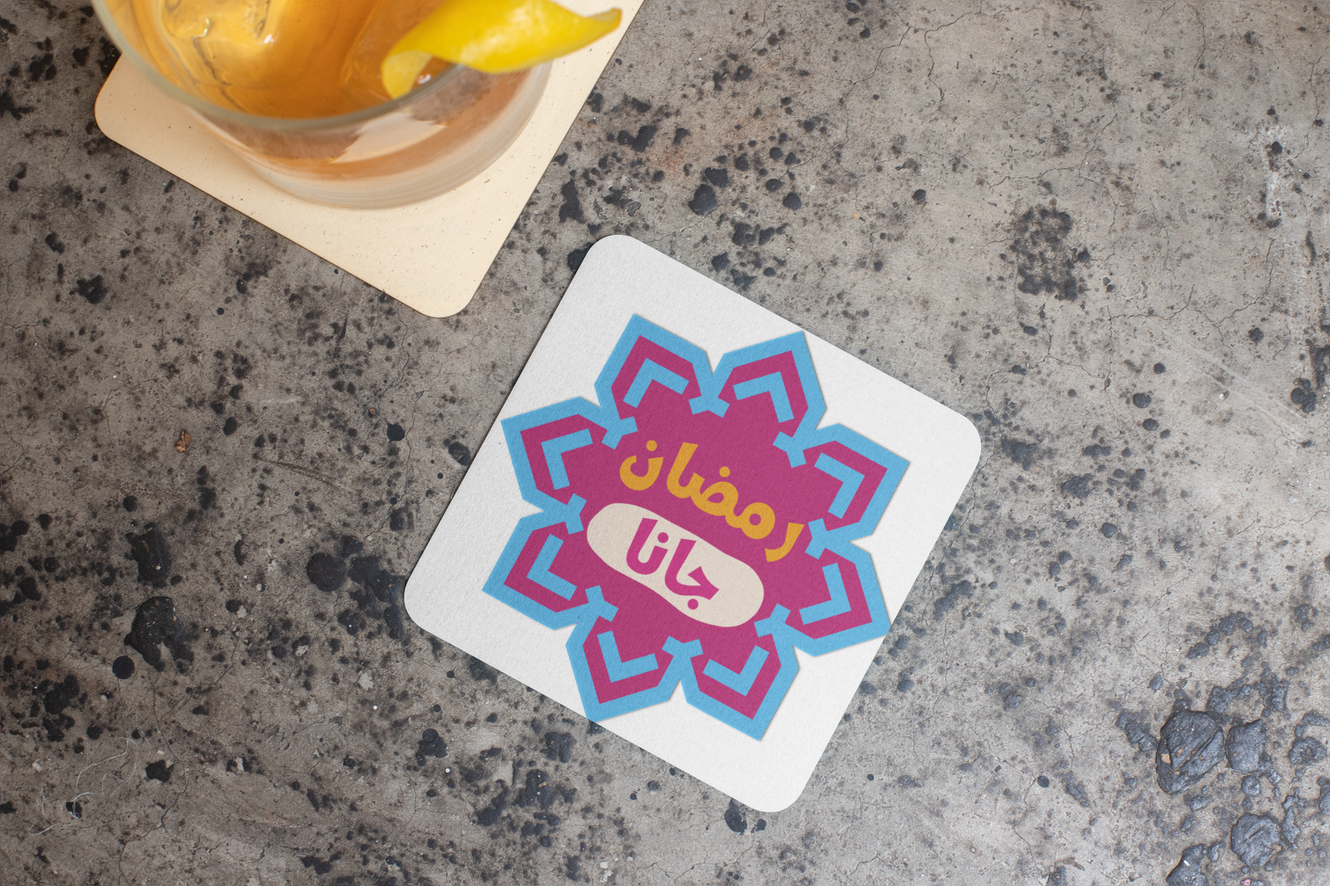 Ramadan Jana (Festive Design) | Cork-back coaster - Arabic Vibes by Rolla